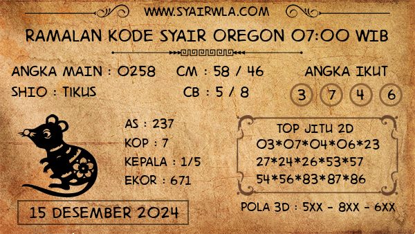 Prediksi Oregon 07:00 WIB