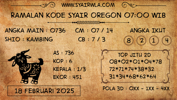 Prediksi Oregon 07:00 WIB