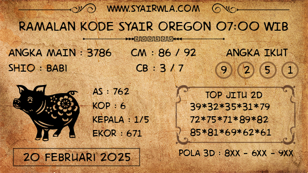 Prediksi Oregon 07:00 WIB